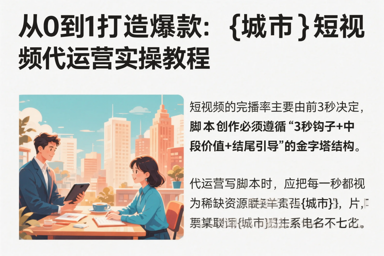 从0到1打造爆款:韶关短视频代运营实操教程