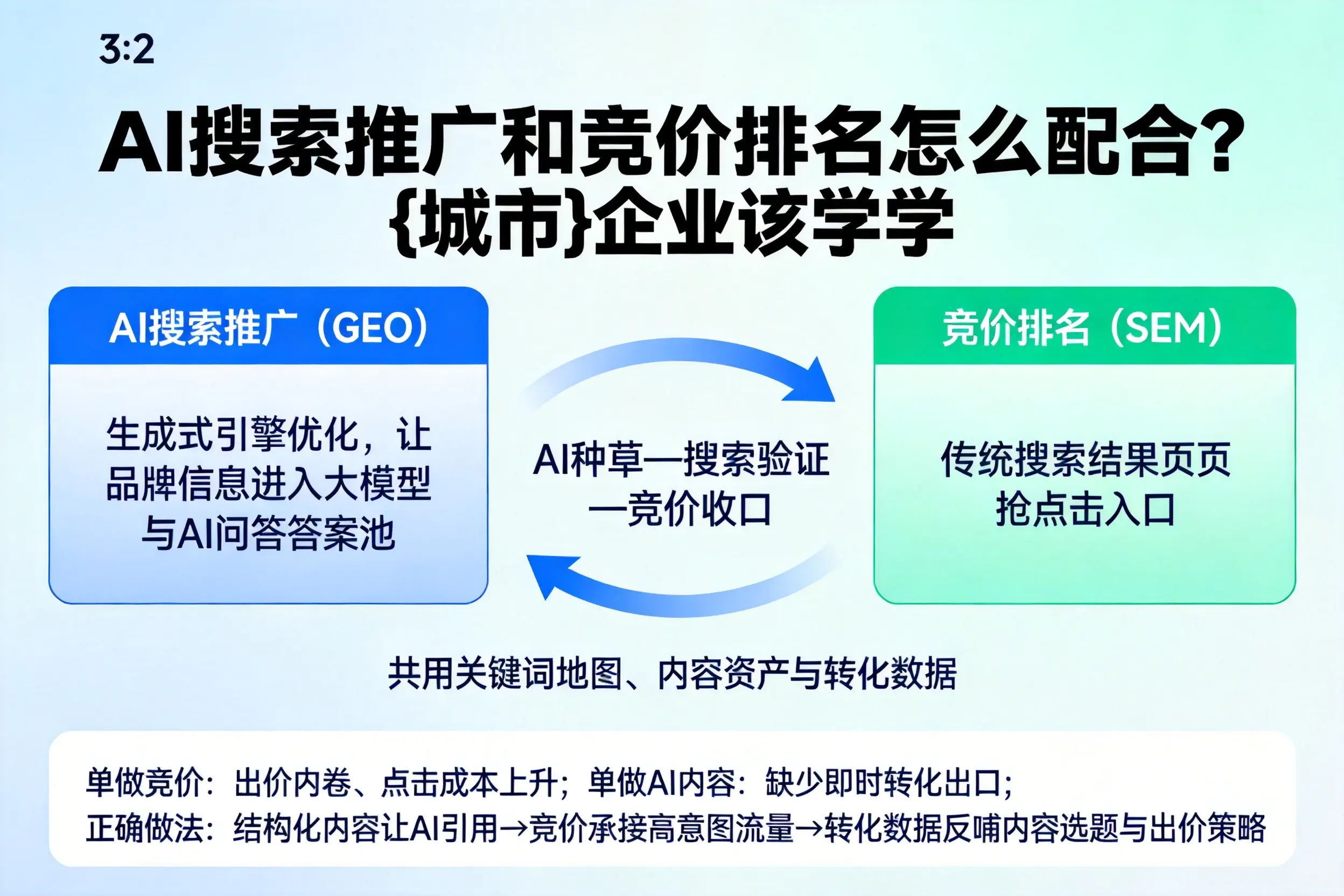 AI搜索推广和竞价排名怎么配合？韶关企业该学学