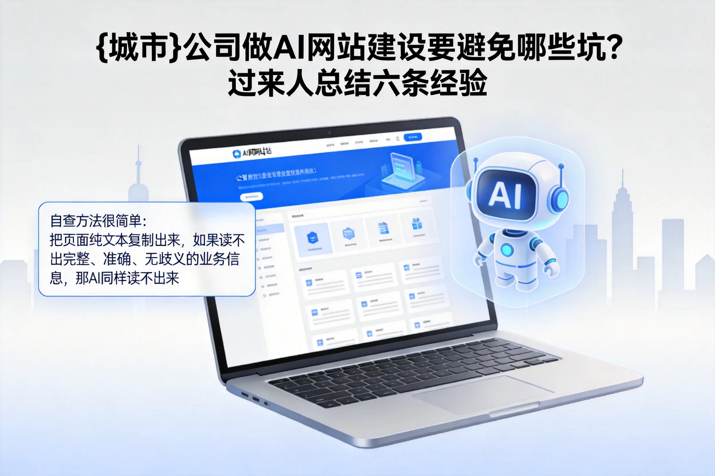 韶关公司做AI网站建设要避免哪些坑?过来人总结六条经验
