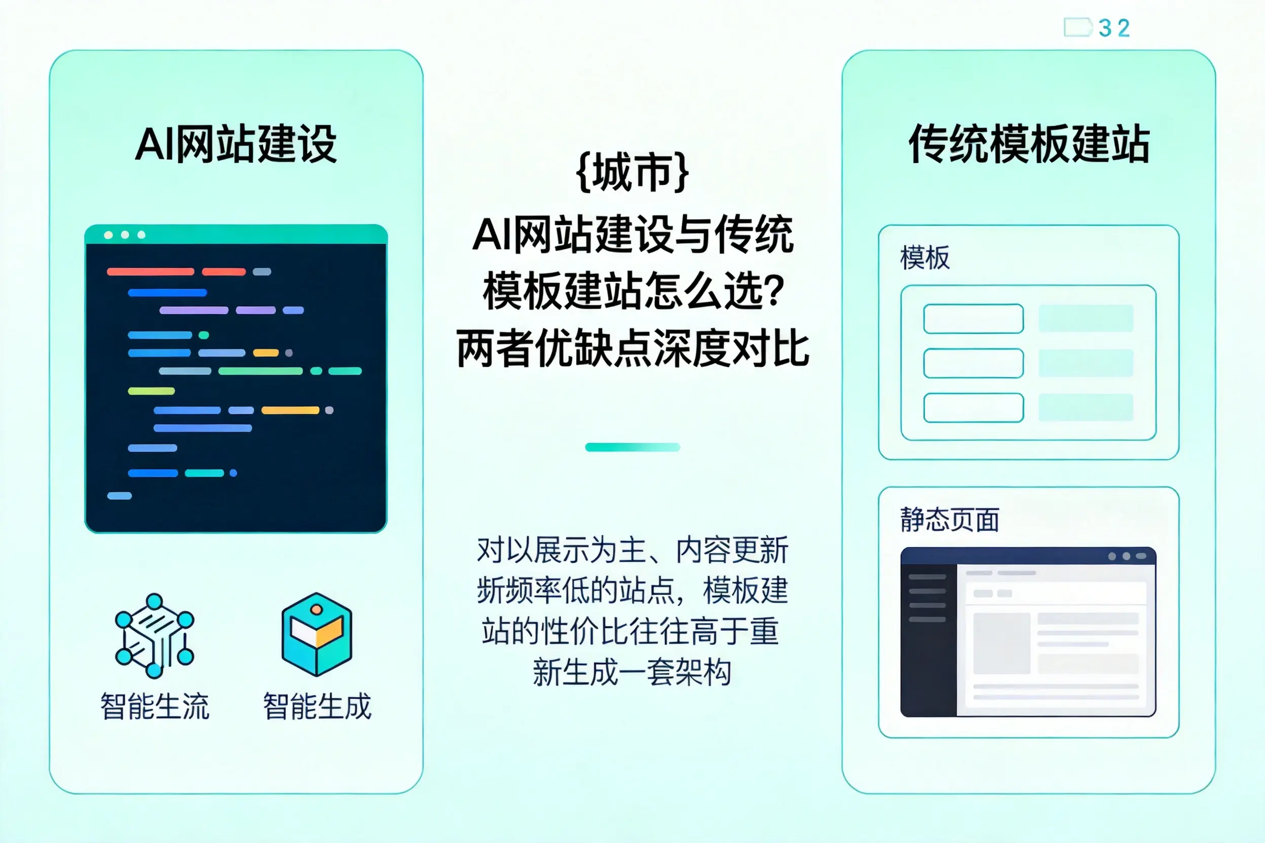 韶关AI网站建设与传统模板建站怎么选？两者优缺点深度对比