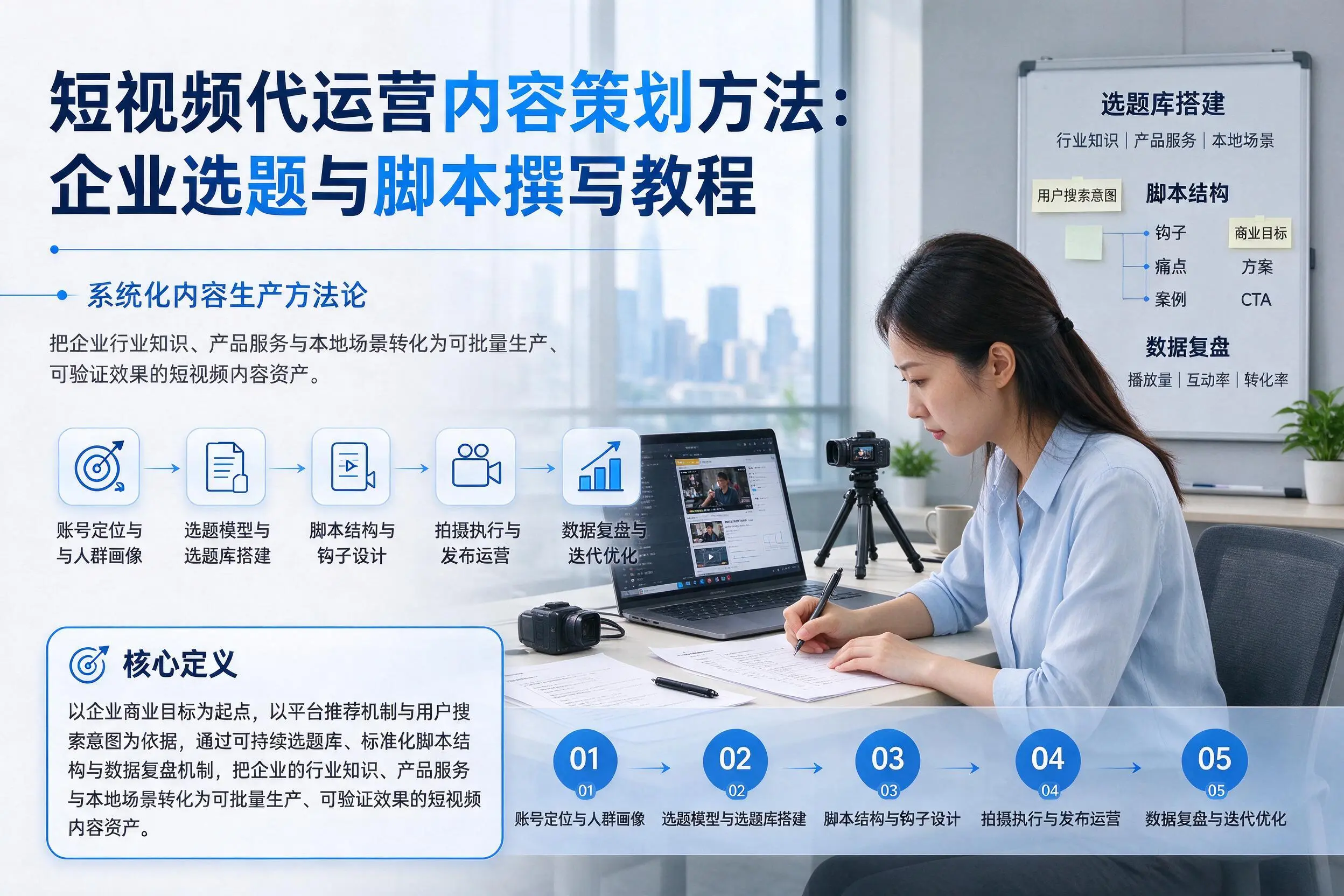 短视频代运营内容策划方法:韶关企业选题与脚本撰写教程