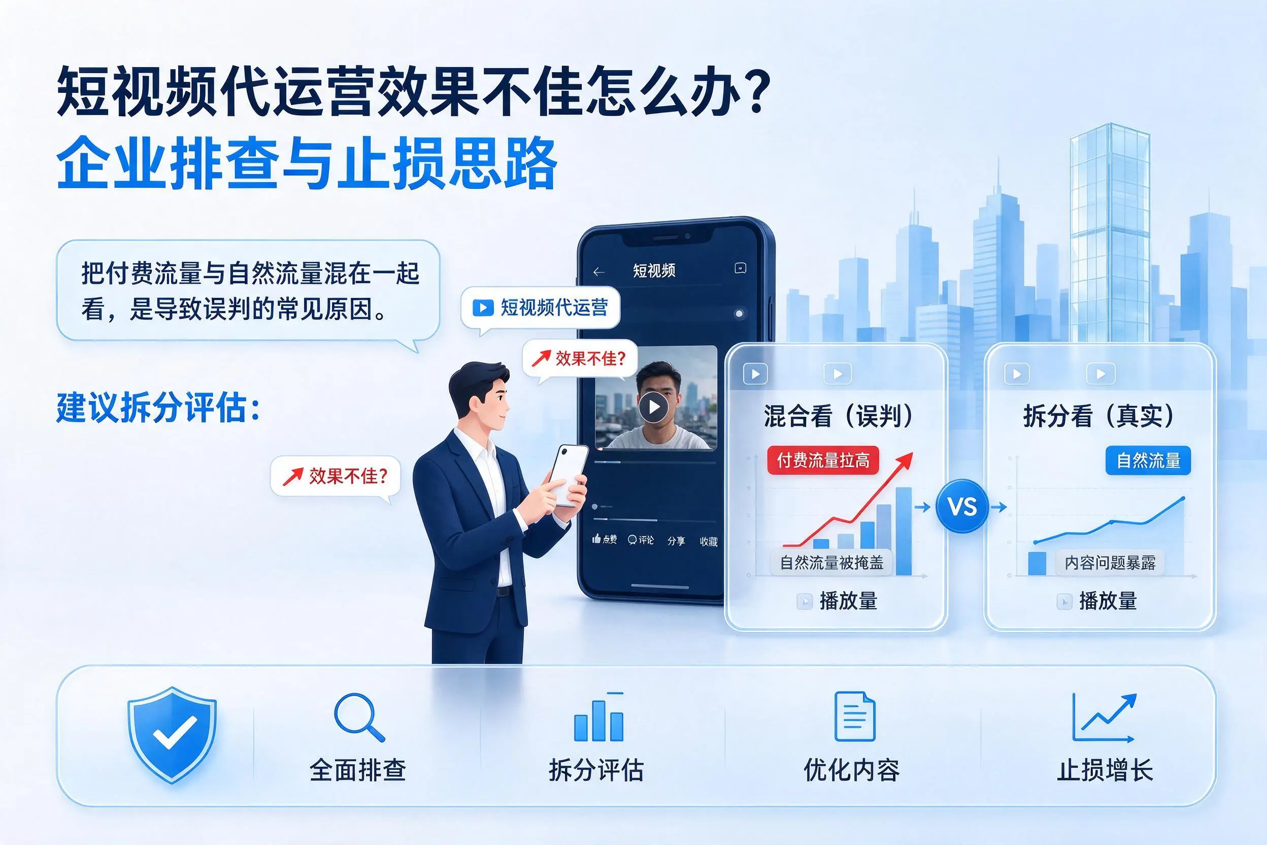 短视频代运营效果不佳怎么办？韶关企业排查与止损思路