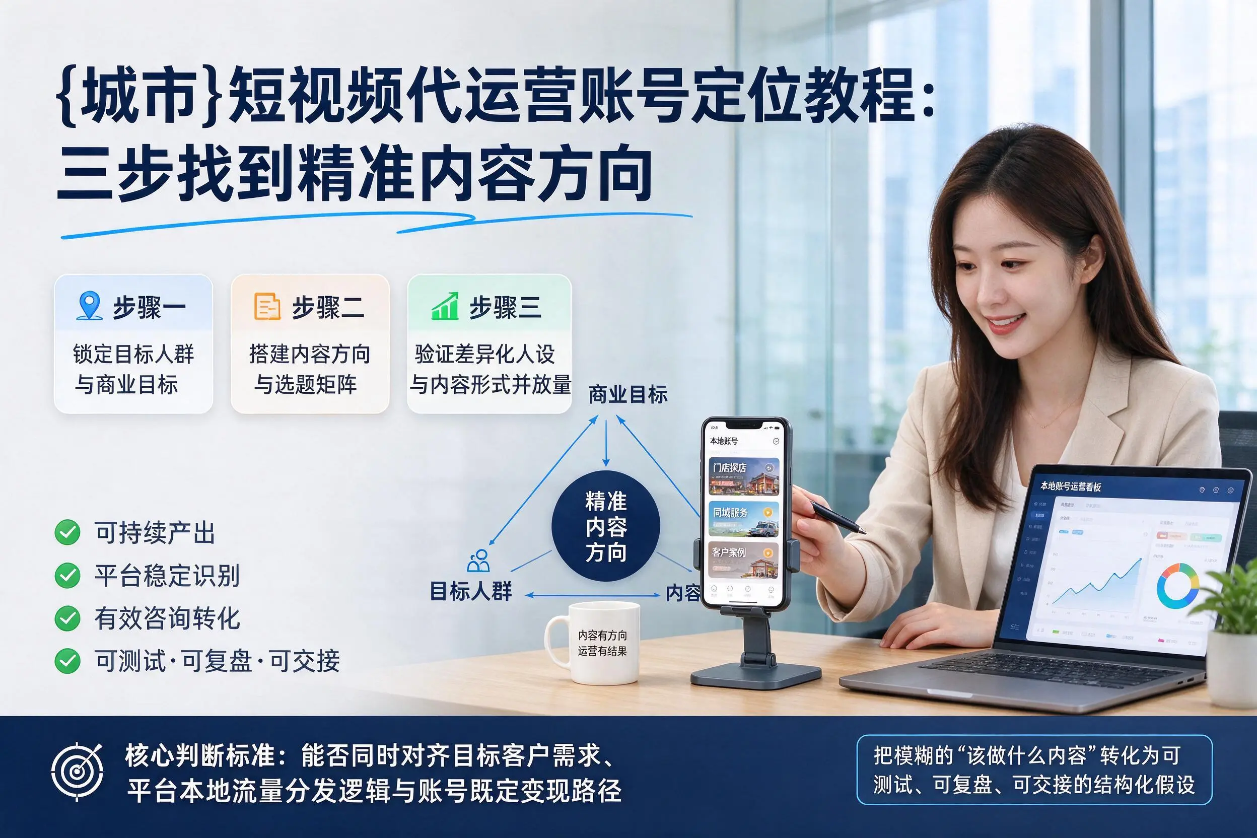 韶关短视频代运营账号定位教程：三步找到精准内容方向