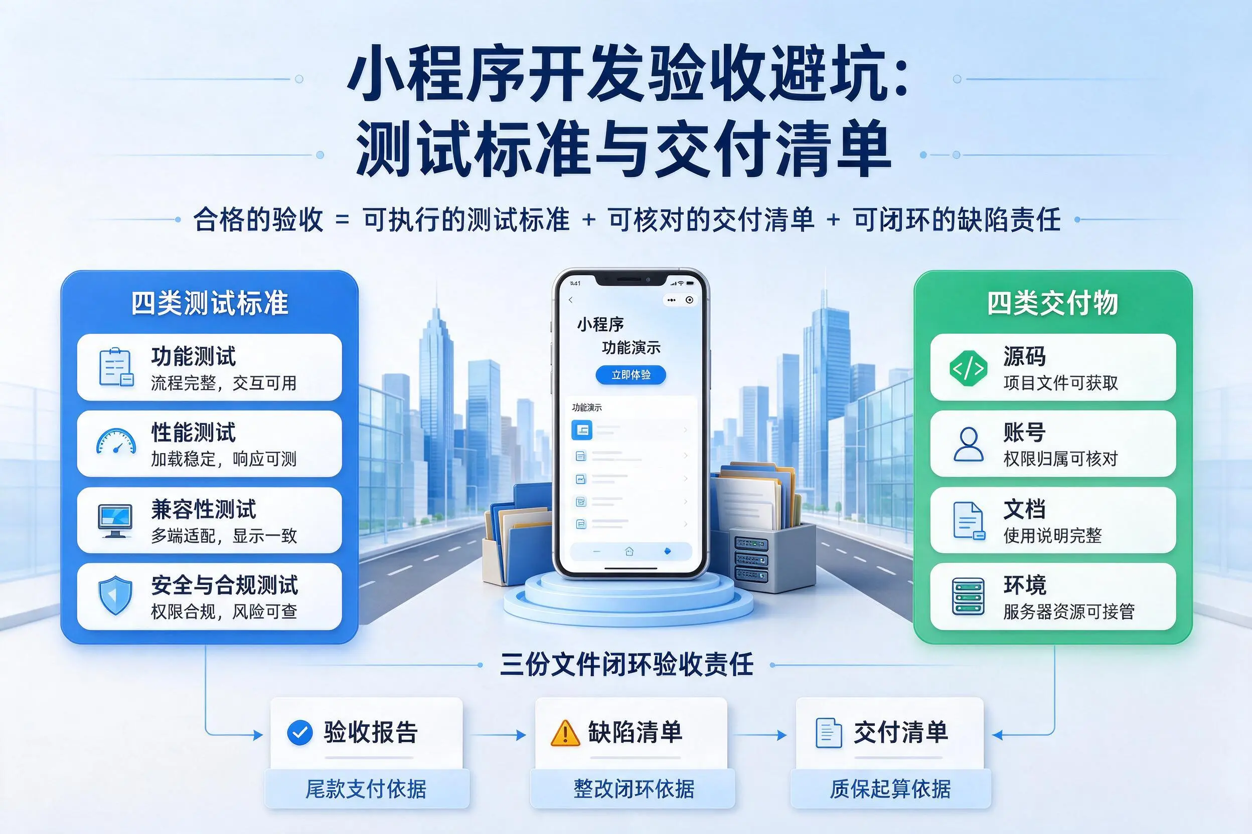 韶关小程序开发验收避坑：测试标准与交付清单