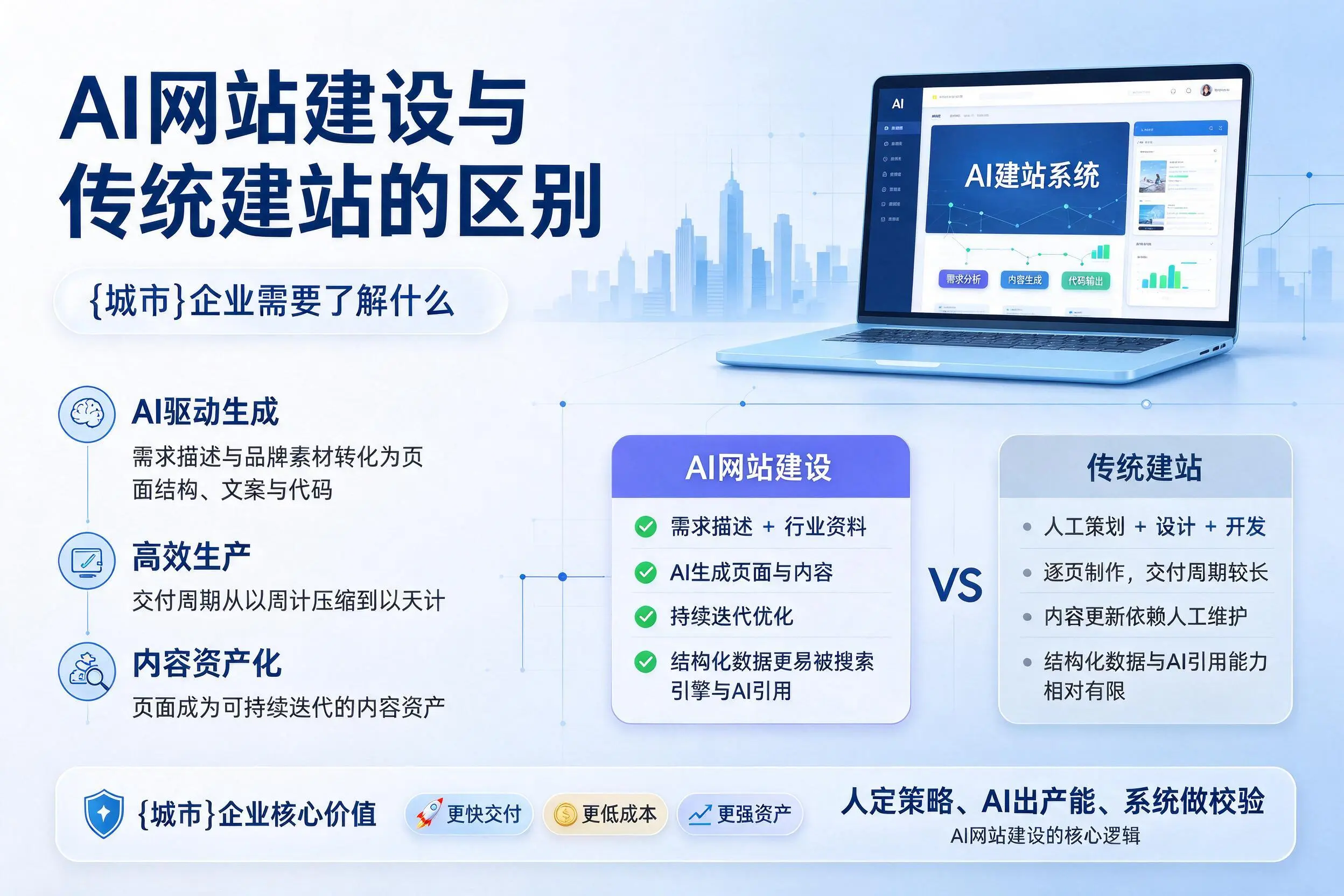 AI网站建设与传统建站的区别，韶关企业需要了解什么