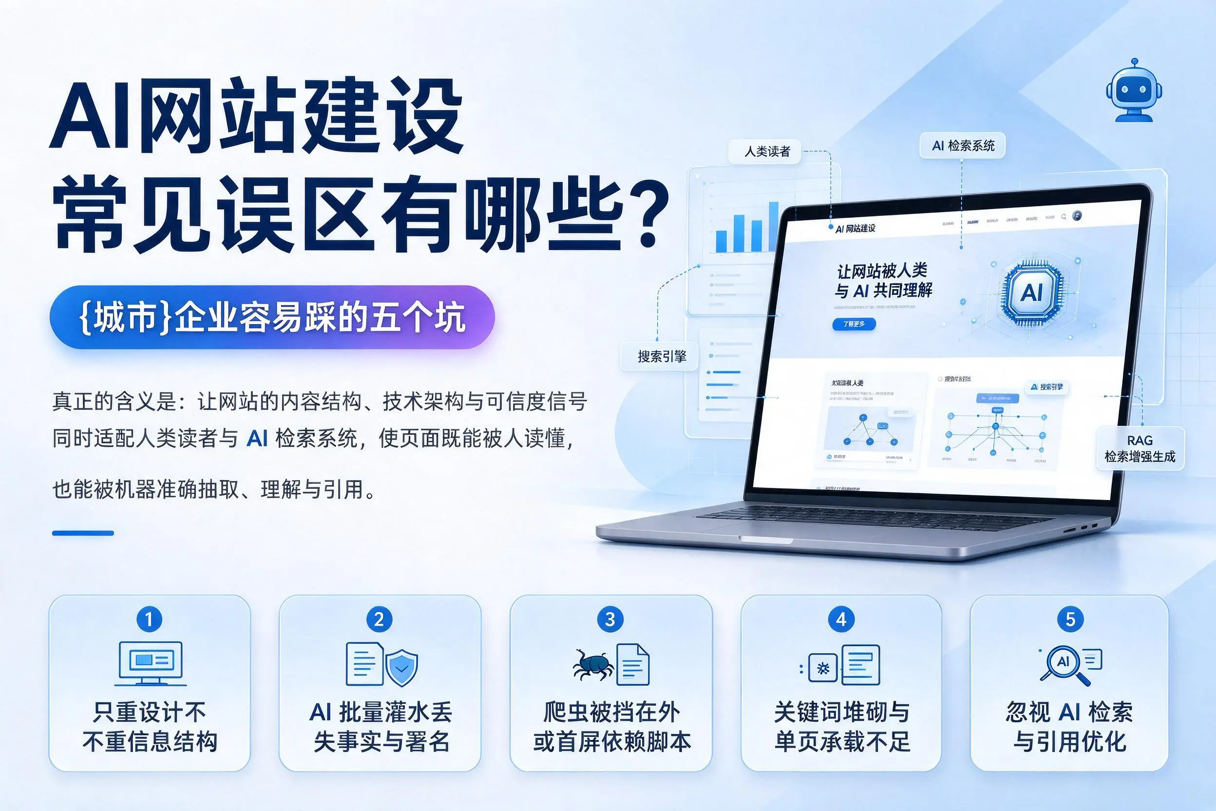 AI网站建设常见误区有哪些？韶关企业容易踩的五个坑