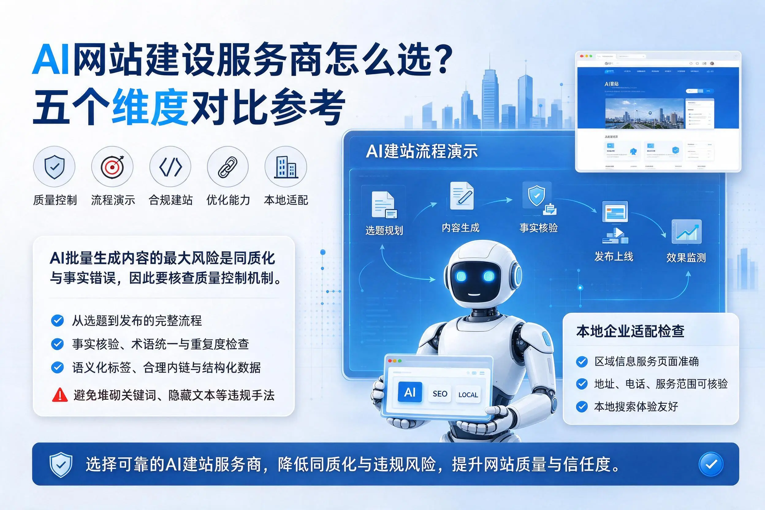 韶关AI网站建设服务商怎么选？五个维度对比参考