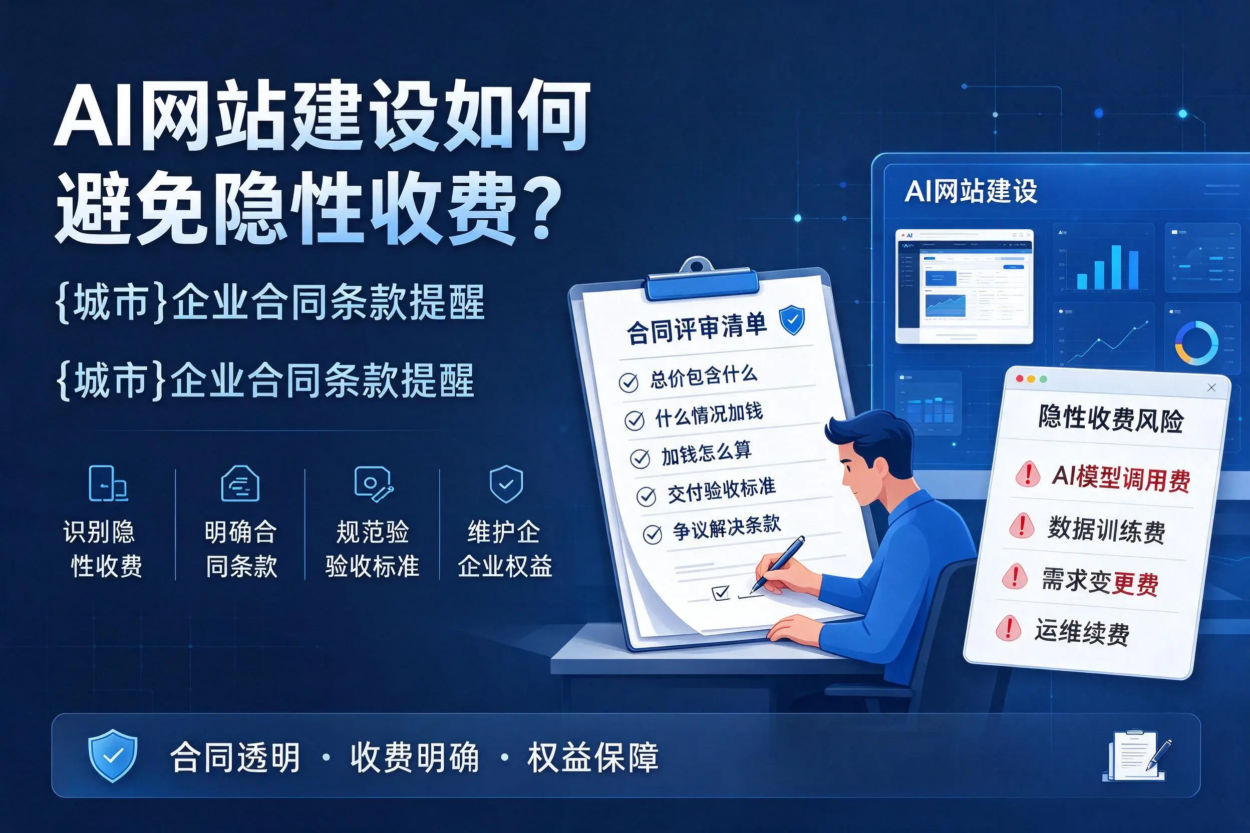 AI网站建设如何避免隐性收费？韶关企业合同条款提醒